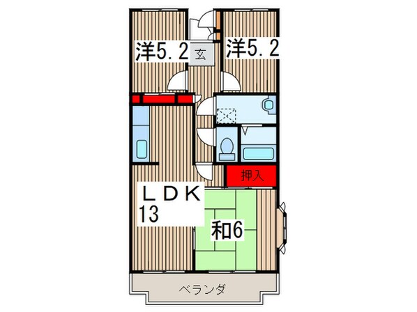 ウエストフィールドの物件間取画像